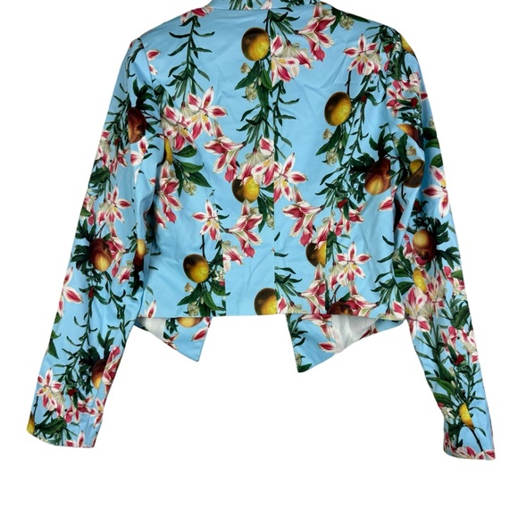 Ovi Cropped Jacket Blazer Medium Floral Fruit - Picture 3 of 9